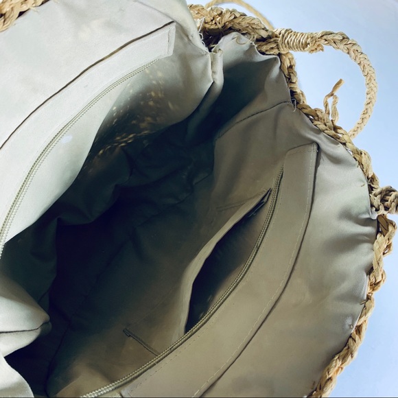 Round straw paper bag - Picture 3 of 5